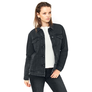 Noisy May Jeansjacke - NMOle Black Denim Jacket - XS bis XL - für Damen - Größe XS - schwarz - XS