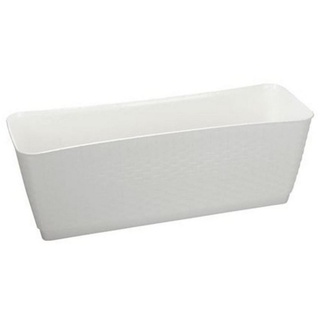 Bergland Pharma Blumenkasten 49cm Rattanoptik Untersetzer Balkonkasten Pflanzkasten Blumentopf