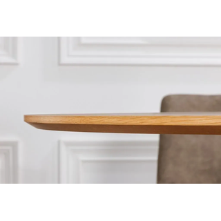 riess-ambiente Runder Esstisch VALHALLA WOOD 120cm natur Eiche Säulenfuß Esszimmertisch Küchentisch Tisch - Braun