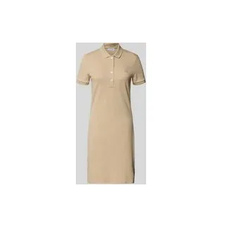 Slim Fit Polokleid aus Baumwoll-Mix Modell 'LIONNE', Camel, 38