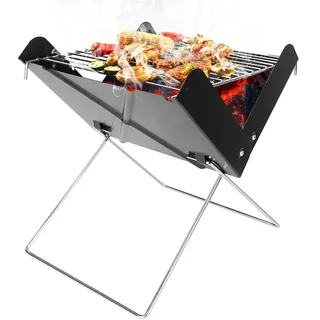 Mini-Holzkohle-Klappgrill: Praktisch, Tragbar und Platzsparend