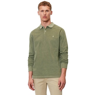 Marc O'Polo Langarm-Poloshirt aus reiner Bio-Baumwolle grün XXL