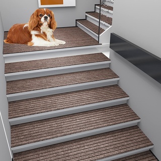 XYXHEII Teppich Stufenmatten, Treppenmatten Modern, Treppenteppich Antirutsch, Treppenstufen Matten, Sicherheit Stufenteppich, Teppichstufen Für Innen (B 26x75cm)