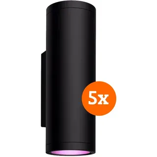 Philips Hue Appear Wandleuchte White & Color Schwarz 5er-Pack