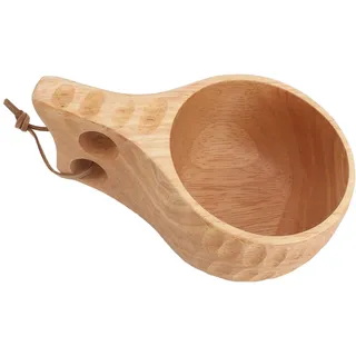 350 Ml Holzbecher mit Griff, Tragbar, Multifunktional, Holzbecher, Trinkbecher für Kaffee, Tee, Milch, Getränke (Helle Holzfarbe)
