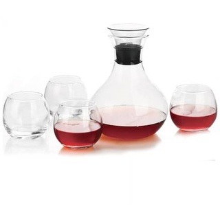 1,6 Liter Krug Karaffe 4 Gläser je 335ml Glas Trinkgläser Limonade Wasser 5 tlg Set