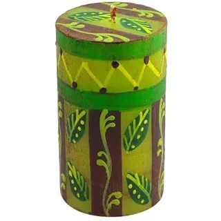 Nobunto Kerzen - Baba - Fair Trade Kunstkerze aus Südafrika - Handbemalte Geschenkkerze - Afrikanische Kerzensets - Bunte Stabkerzen - Weihnachten - Ostern (Einzelkerze 6,5x10cm)
