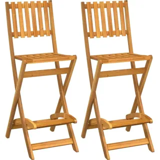 vidaXL Garten-Barhocker 2 Stk. Klappbar 0 x 0 x 0 cm braun