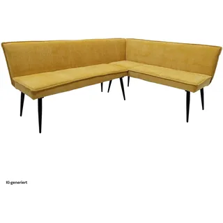 Hti-Living Eckbank 195 x 154 cm Mesilla Gelb kurzer Schenkel rechts