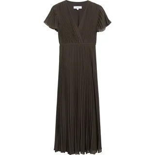 Comma, Plissiertes Kleid Maxikleid Braun 34
