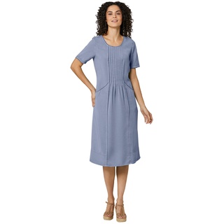 Sommerkleid CREATION L PREMIUM "Lyocell-Kleid" Gr. 40, Normalgrößen, blau (taubenblau) Damen Kleider Knielange