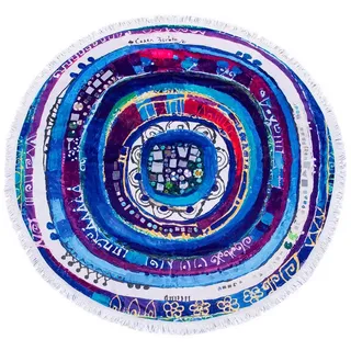 BIGGDESIGN Strandtücher Biggdesign Evil Eye Rundes Badetuch – Weich, saugfähig & stylisch, (1-St) lila