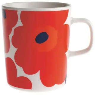 Marimekko Oiva Unikko Kaffeetasse 0,25 l Rot-Weiß