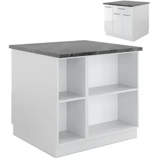 Vicco Kochinsel Fame-Line 90 x 82 x 60 cm Weiß