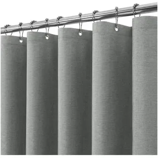 LuxusKollektion Duschvorhang Duschvorhang Leinen Anti Schimmel wasserdicht 182x182 cm Grau grau