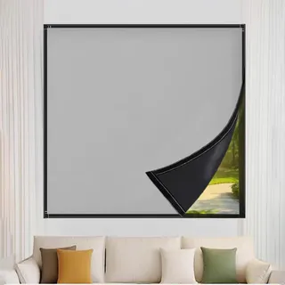 Thermorollo Hitzeschutz Dachfenster 40 x 90 cm, Verdunkelnd, Hitzeschutz, Blickdicht Sichtschutz, Ohne Bohren Sichtschutz Rollo Ohne Bohren, mit Klettband für Fenster Türen, Grau