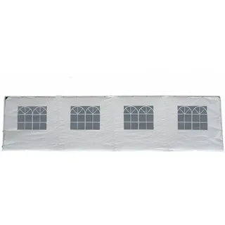 DEGAMO Seitenplane für Pavillon 8x4 m 1 Stück Weiß