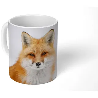 MuchoWow Tasse Fuchs - Schnee - Winter, 1-tlg., Keramik, Kaffeetassen, Teetasse, Becher, Kaffeebecher, Geschenk bunt