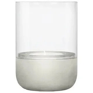 blomus Windlicht -CALMA- Glas Kerzenhalter, Stimmungslicht, Dekoration exkl. Kerze (1 St., SIZE S), Exklusive Betonoptik, Handgefertigt, Verschiedene Größen & Farben beige Ø 10 cm x 10 cm x 14 cm x 10 cm