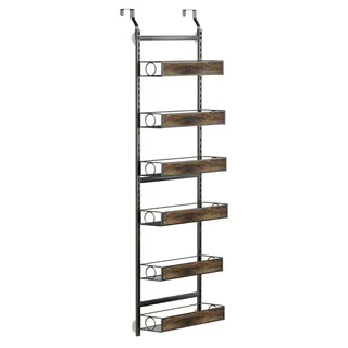 2-in-1-Tür-Speisekammer-Organizer, Wand-Gewürzregal, 6/8-lagiger Gewürzschrank, Tür-Gewürzregale mit verstellbarem Korb für Küchenschrank un...