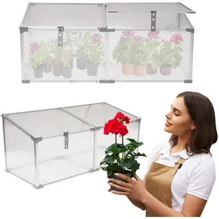 Grindi Frühbeetaufsatz - Mini Gewächshaus Magnolia II 120x51x51 cm - Gewächshaus klein Balkon - Garten Polycarbonat - Hochbeet Balkon Treibhaus - Frühbeetkasten - Laarbeek Mini