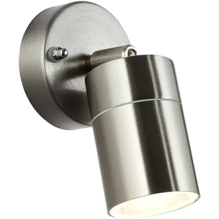 Lightbox Außen Wandstrahler - 14 cm x 9 cm - Outdoor Wandspot mit Glas | LED Wandleuchte, Wandstrahler für Außen, GU10, schwenkbare Leuchte,