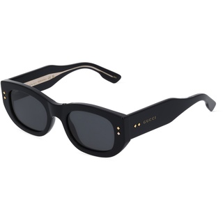 Gucci GG1215S Damen-Sonnenbrille Vollrand Eckig Kunststoff-Gestell, schwarz
