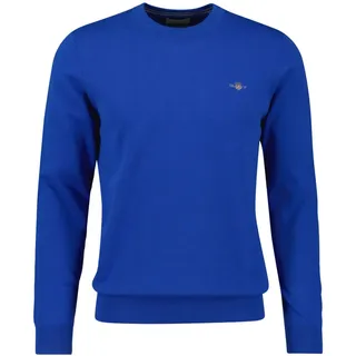 GANT Herren Pullover - CLASSIC COTTON C-NECK, Strickpullover, Rundhals, Baumwolle Blau (Lapis) 4XL