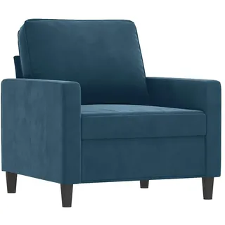 vidaXL Sessel Blau Samt 47 x 80 x 77 cm Blau