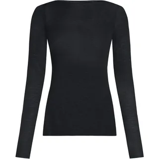 HUNKEMÖLLER Super Soft Shirt aus Kaschmir-Mix mit U-Boot-Ausschnitt - Caviar - M - M