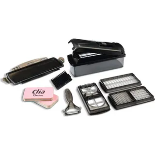 Nicer Dicer Plus Jubiläums Edition 13-teilig schwarz inkl. Clia Schwamm - Schwarz
