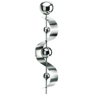 Kobolo Gartenstecker Gartenstab Edelstahl Blumenstecker 145 cm Silber