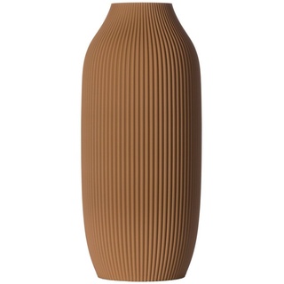 3D Vase Dekovase Stella L 30cm Nachhaltige Deko Vase Pampasgras Trockenblumen Bodenvase, modernes Design braun