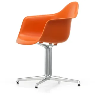 Vitra - Eames Plastic Armchair DAL RE, poliert / rostorange (Filzgleiter basic dark)