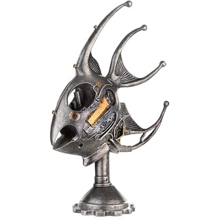 Casablanca Deko Figur Skulptur Steampunk Fisch - mit kupferfarbenen Elementen - Höhe 36,5 cm