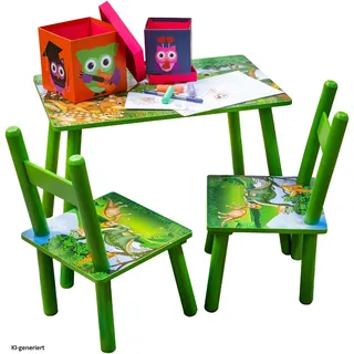 Hti-Living Kindertischgruppe Dinos 3-tlg. bunt