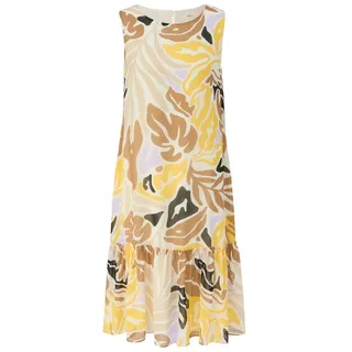 S.Oliver BLACK LABEL Knieumspielendes Chiffon-Kleid mit Volants Ecru 34 - 34