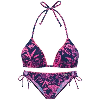 VENICE BEACH Triangel-Bikini Damen Blau/Pink 42 Cup C/D