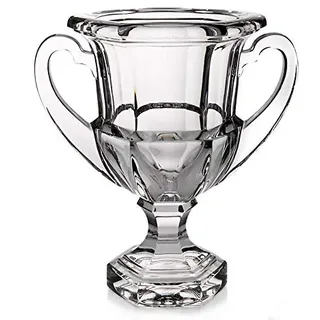 CRISTALICA Vase Auf Fuß Blumenvase Pokalvase Opera H 26 cm Transparentes Kristallglas Glas Klassischer Style