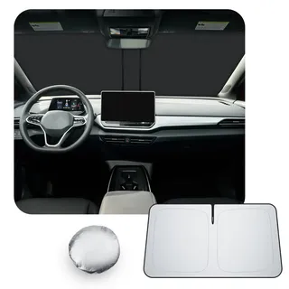 [Upgrade] CDEFG Kompatibel mit VW ID.4 2021-2024 2025 Sonnenschutz Abdeckungen Frontscheibe Sonnenschirm Vordere Schallwand Windschutzscheibe Auto Sonnenblende Zubehör