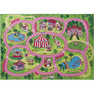 andiamo Teppich Wonderland Spielteppich für Mädchen mit modernem Design pflegeleicht und strapazierfähig Spielunterlage für Kinder 140 x 200 cm Multi