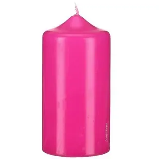 Kopschitz Kerzen Stumpen Kerzen Fuchsia Pink 12 x Ø 4 cm, 12 Stück getauchte Stumpenkerzen mit Spitzkopf in RAL Qualität
