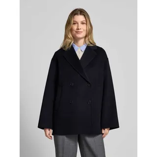 Regular Fit Wolljacke mit doppelreihiger Knopfleiste, Marine, 40