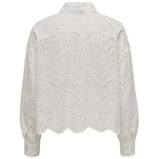 Only Langarmbluse ONLVALAIS L/S SHIRT WVN NOOS Weiß M