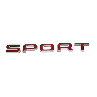 ANUTE Matt-Chrom-Emblem, Sport-Buchstaben-Abzeichen, kompatibel mit Discovery Range Rover (Color : Red)
