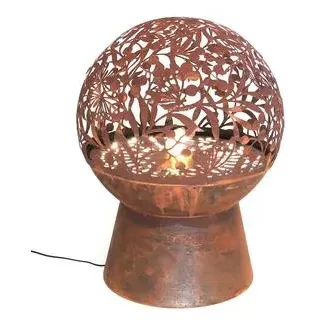 Dehner Cortenstahl-Gartenbrunnen Floral, ca. H66 cm