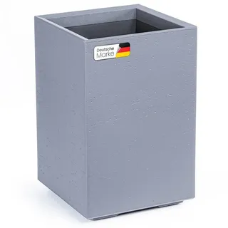 KONZEPT Pflanzkübel Großer auf Rollen, für außen, in Beton-Optik, mobil, recyceltem Material, ideal für Garten, Terrasse und Balkon grau