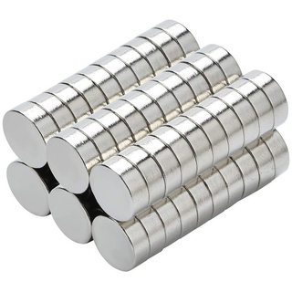 GelldG Magnethalter 50 Stück Metall Magnete 8x3mm Mini Extrem Stark  Magnete silberfarben