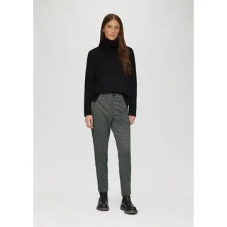 s.Oliver 7/8-Hosen Gemusterte Stoffhose Schwarz 38