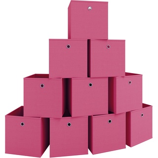 Vcm 10Er Set Stoff Faltbox Klappbox Boxas (Farbe: Pink)